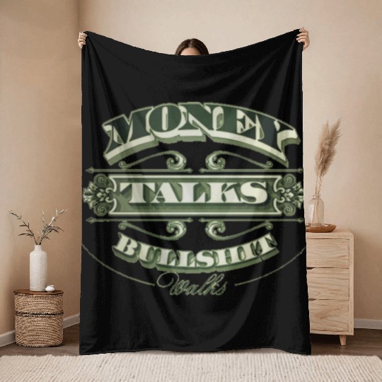 Money Talks Throw Blankets