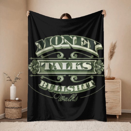 Money Talks Throw Blankets
