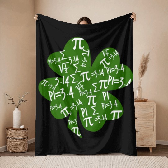 St Patrick s Day PI Throw Blankets Green Shamrock PI Teez