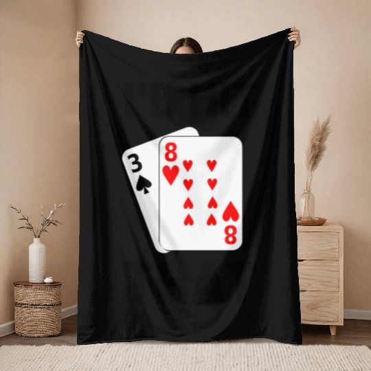 Funny Blackjack gambling card game I'd hit that Throw Blankets