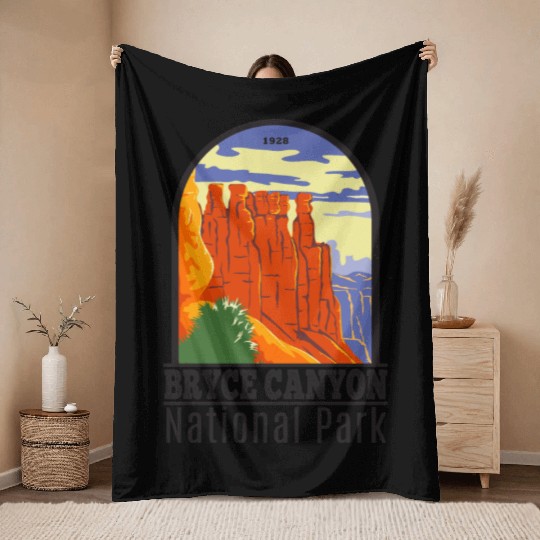 Bryce Canyon National Park Utah Throw Blankets