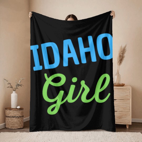 Idaho Girl Throw Blankets
