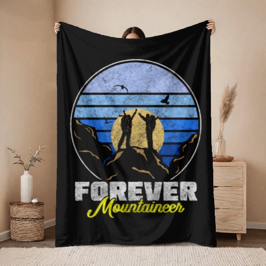 Climber The Alps Mountaineering Climbers Throw Blankets