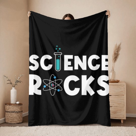 Science Rocks Scientist Chemistry Physics Funny Throw Blankets