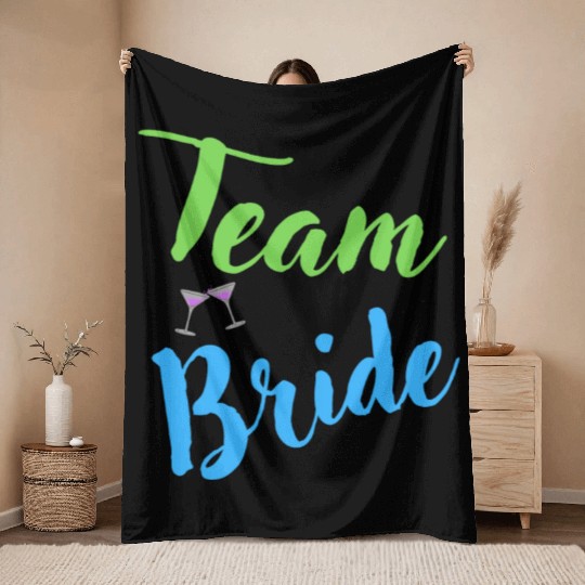 Team Bride Bachelorette Party Hen Party Throw Blankets