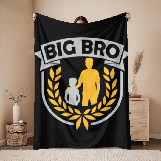 Laurel wreath big brother Throw Blankets