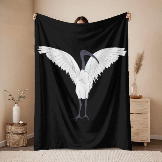 Bin Chicken Bird Throw Blankets
