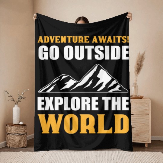 Explore the World Courageous Person Gift Throw Blankets