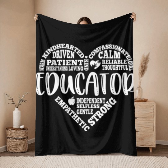 Educator Teacher appreciation subway art Throw Blankets