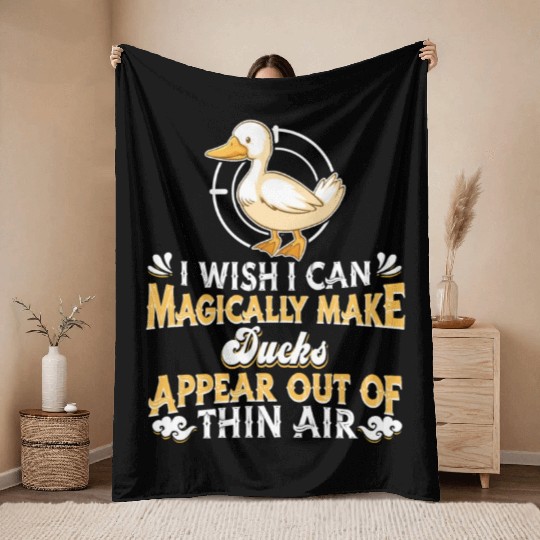 Duck Hunting Throw Blankets