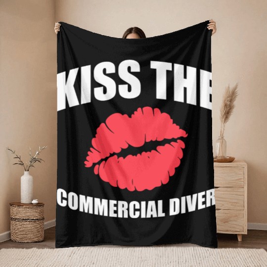 Scuba Diving Diver Throw Blankets