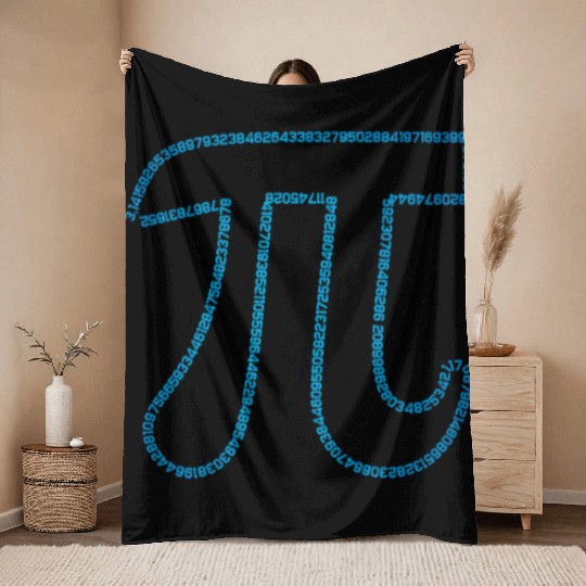Irrational Number Math Physics 3.14 Pi Day Throw Blankets