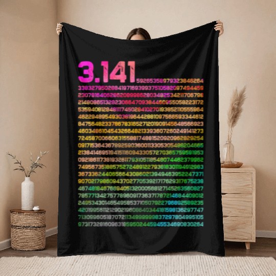 3.14 Math Physics Teacher Irrational Number 3.14 P Throw Blankets