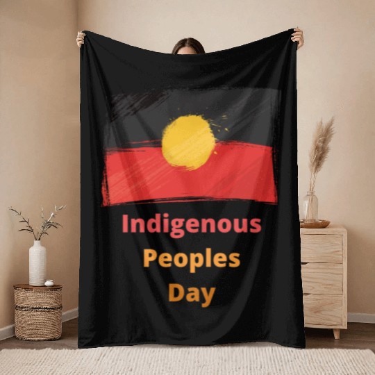 Native american indigenous day l Columbus Day Throw Blankets