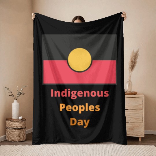 Native american indigenous day l Columbus Day Throw Blankets