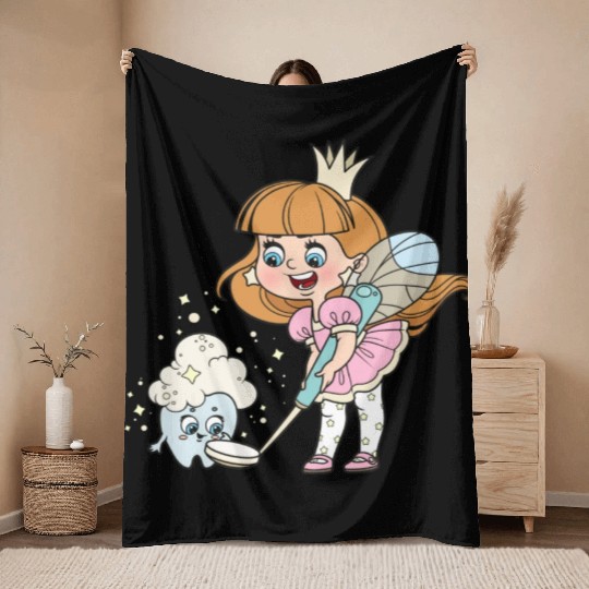 Tooth Fairy Throw Blankets