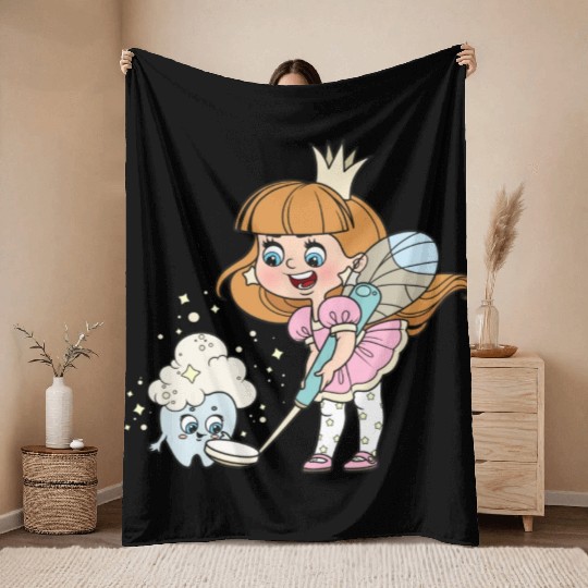 Tooth Fairy Throw Blankets