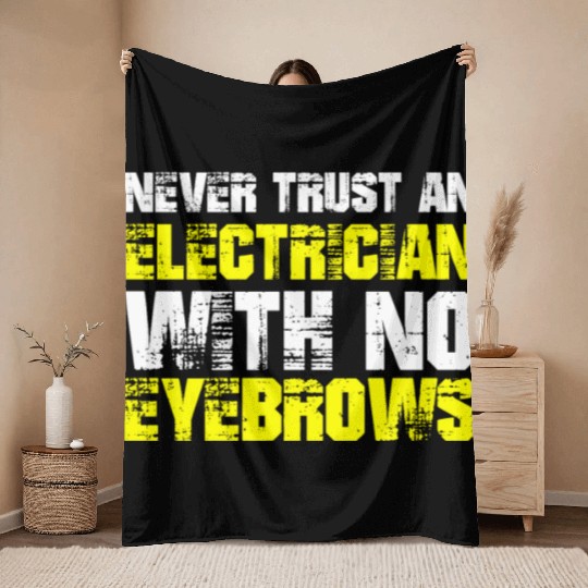 Electrician Electrical Engineer Lineman Throw Blankets