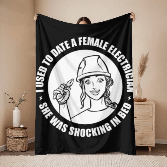 Electrician Electrical Engineer Lineman Throw Blankets