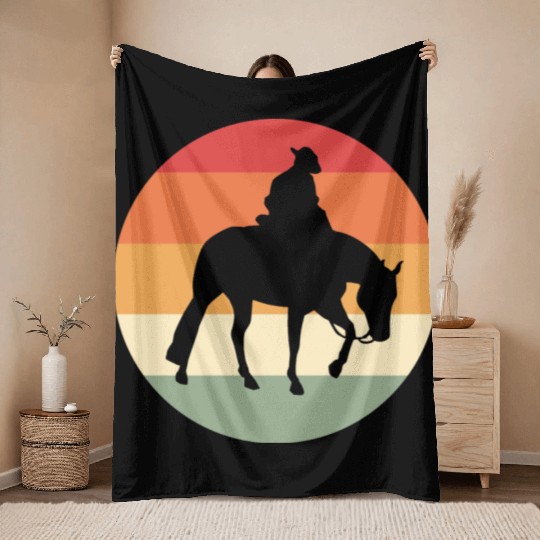 Bullride Cowboy Bull Rider Gift Throw Blankets