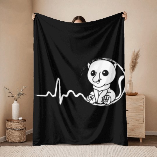 Proboscis Monkey Heartbeat Ape Wildlife Zookeeper Throw Blankets