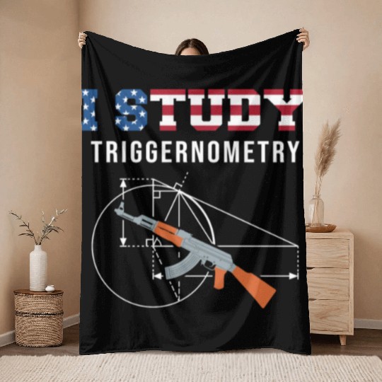 I Study Triggernometry - Gun Lover Throw Blankets