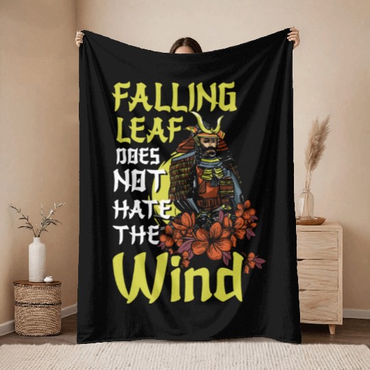 Samurai Karate Kendo Warrior Throw Blankets
