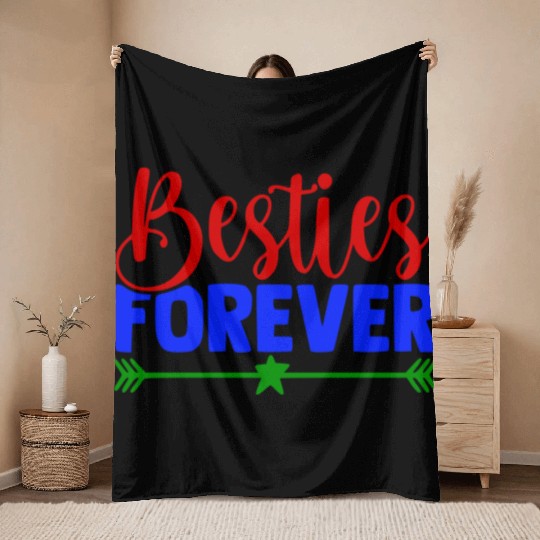 Besties Forever Throw Blankets