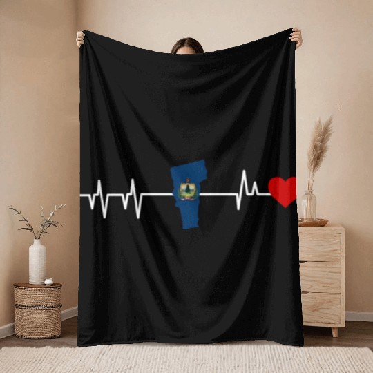Vermont Heartbeat Gift Throw Blankets