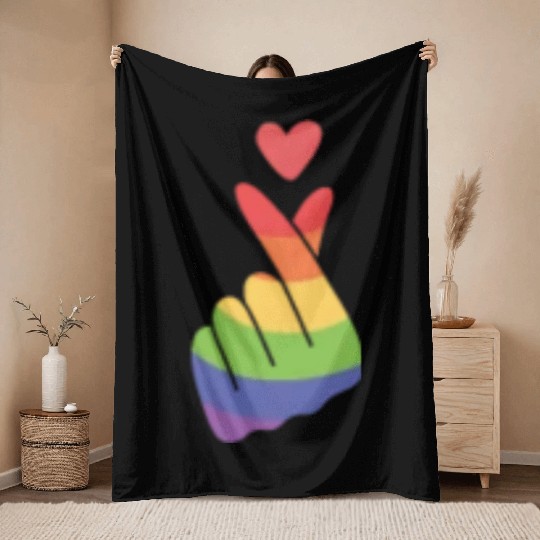 Lgbtq Gay Pride Month Rainbow Love Is Love Throw Blankets