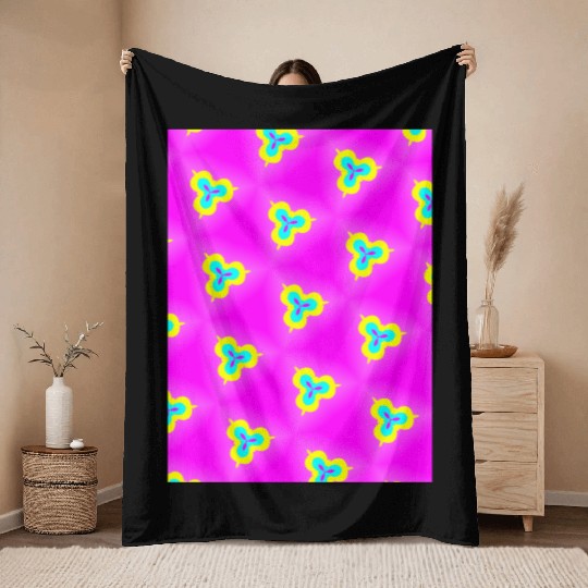 enchanting abstract seamless Throw Blankets