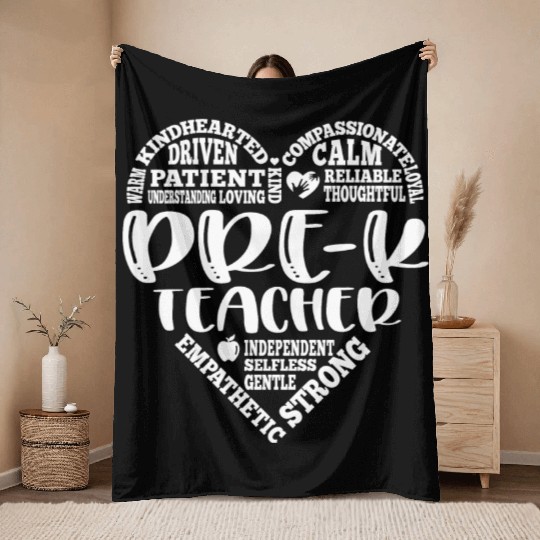 Pre K teacher, prek teacher, pre-k Throw Blankets