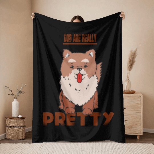 Dog Are Really Pretty Throw Blankets