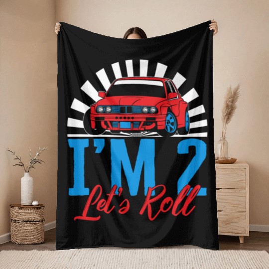 I'm Two Let's Roll Throw Blankets, Future Race Driver Throw Blankets,