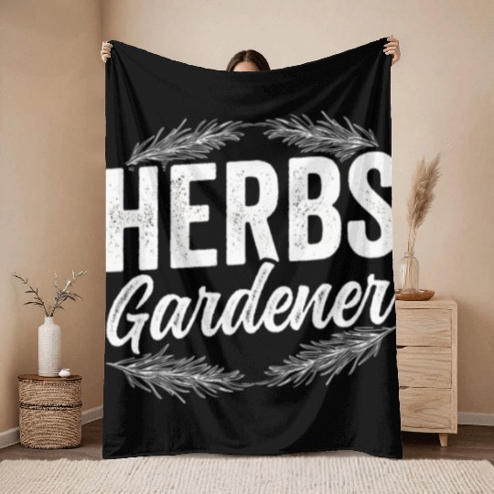 Herbs Gardener Herbalist Gardening Herb Herbalism Throw Blankets