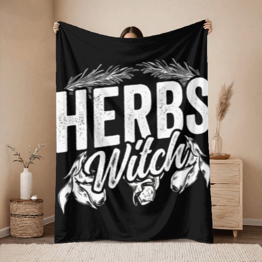 Herbs Witch Herbalism Herb Herbalist Gardening Throw Blankets