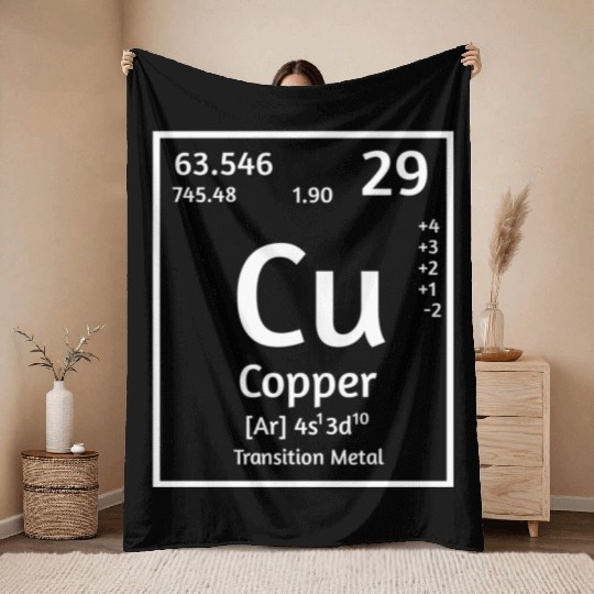 copper Element Throw Blankets