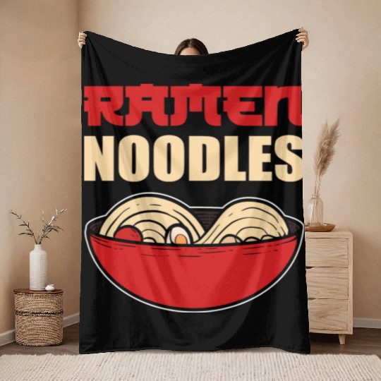 Ramen Noodles Chef Gift Throw Blankets