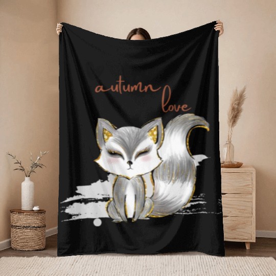 Leaf Autumn Tree Orange Fall Leaves Season Throw Blankets