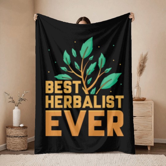 Best Herbalist Ever Herbs Herb Herbalism Throw Blankets