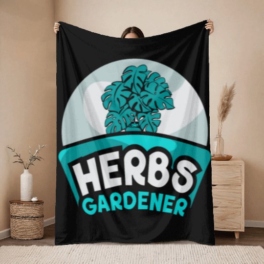 Herbs Gardener Herbalism Herb Herbalist Gardening Throw Blankets