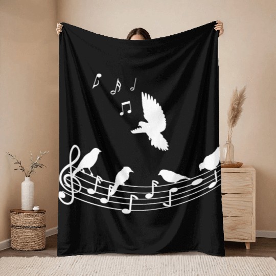 Bird Songs Nature Musician Birds Music Throw Blankets