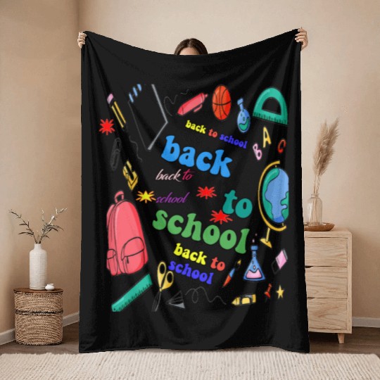 Back to school Throw Blankets