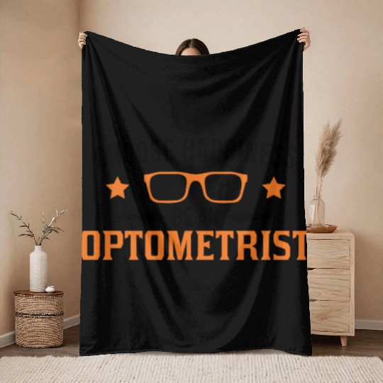 Choose Happiness Be An Optometrist Optician Throw Blankets