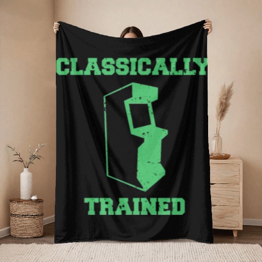 Classically Trained | Arcade player Throw Blankets