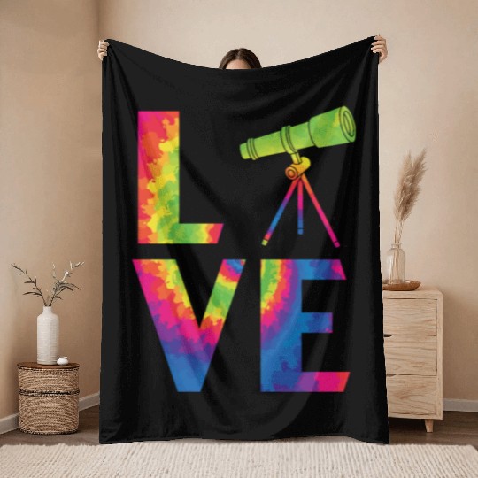 Telescope Astronomer Astronomy Constellations Throw Blankets