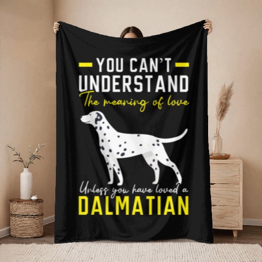 Spot Squad Paw Love Puppy Breeder Dalmatian Dog Throw Blankets