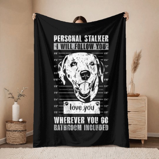 Spot Squad Paw Love Puppy Breeder Dalmatian Dog Throw Blankets