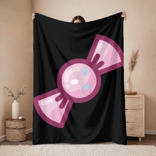 Cute Pink Sprinkled Candy Throw Blankets