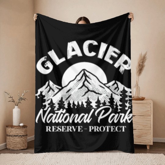 Glacier National Park Reserve Protect Throw Blankets